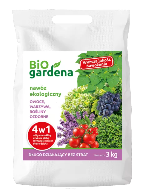 BiOGardena nawóz ekologiczny do warzyw, owoców, roślin ozdobnych 3kg